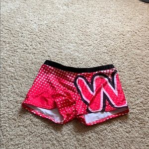 Pink and white World Cup cheer practice wear